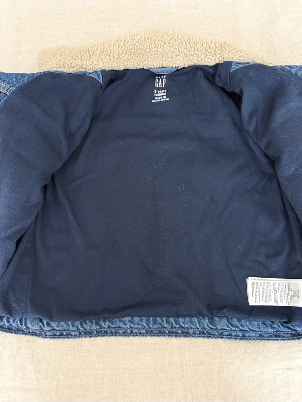 Baby Gap Sherpa Heart Icon Denim Jacket